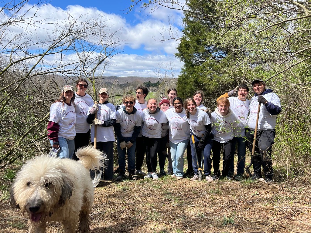 Dillon Howard volunteering in Blacksburg, VA